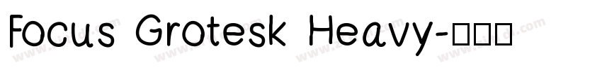 Focus Grotesk Heavy字体转换